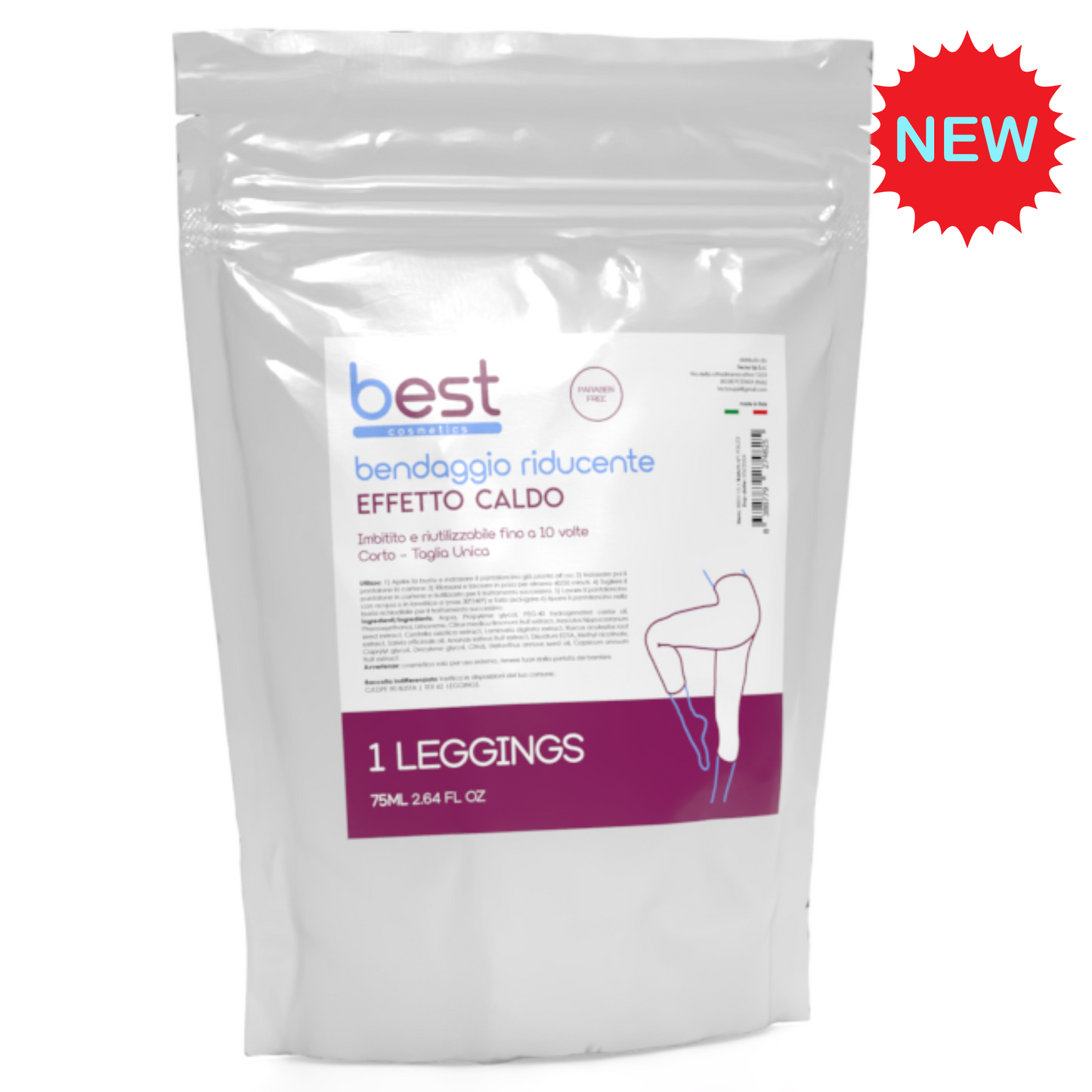 BEST COSMETICS - Leggings riducente effetto caldo riutilizzabile