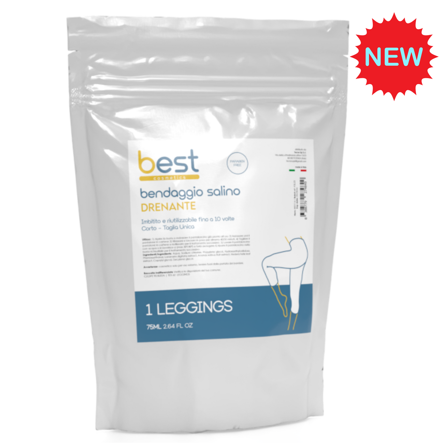 BEST COSMETICS - Leggings salino drenante riutilizzabile