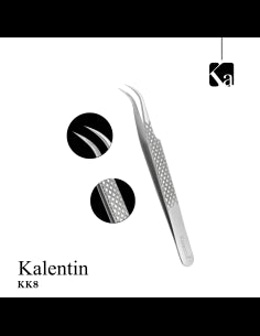 Pinza KK8 extension ciglia alta precisione punta tonda ACCIAO ANTISCIVOLO