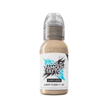 World Famous Limitless Tattoo Ink - Light Flesh 1 v2 30ml (EU REACH Version)