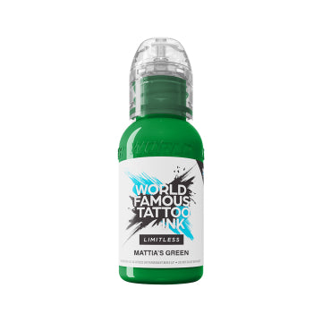 World Famous Limitless Tattoo Ink - Mattia's Green 30ml (EU REACH Version)