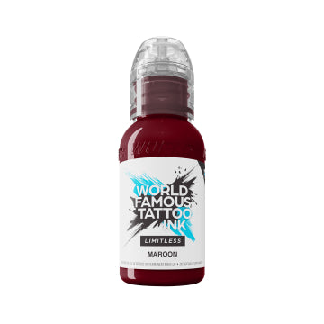 World Famous Limitless Tattoo Ink - Maroon 30ml (EU REACH Version)