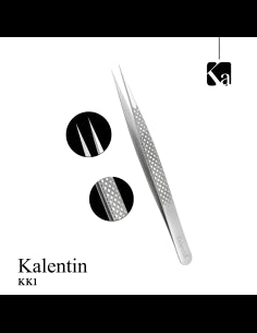 Pinza KK1 extension ciglia alta precisione punta dritta ACCIAO ANTISCIVOLO