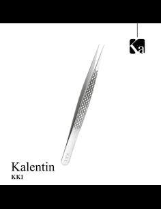 Pinza KK1 extension ciglia alta precisione punta dritta ACCIAO ANTISCIVOLO