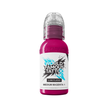 World Famous Limitless Tattoo Ink - Medium Magenta 1 30ml (EU REACH Version)