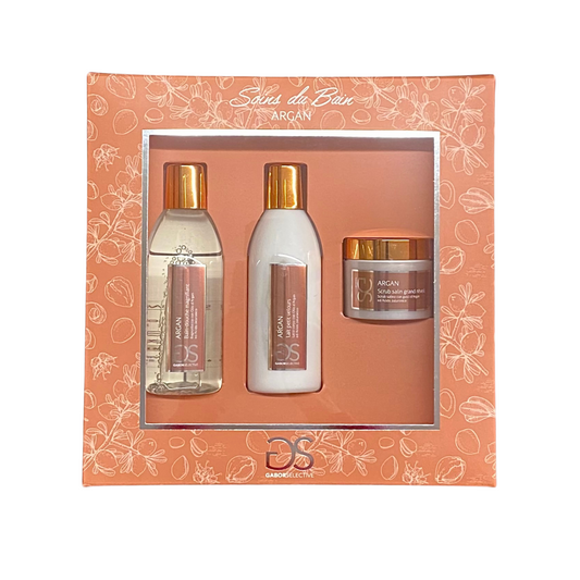 GABOR SELECTIVE - Olio di Argan e acido ialuronico bagno doccia + latte corpo + scrub salino