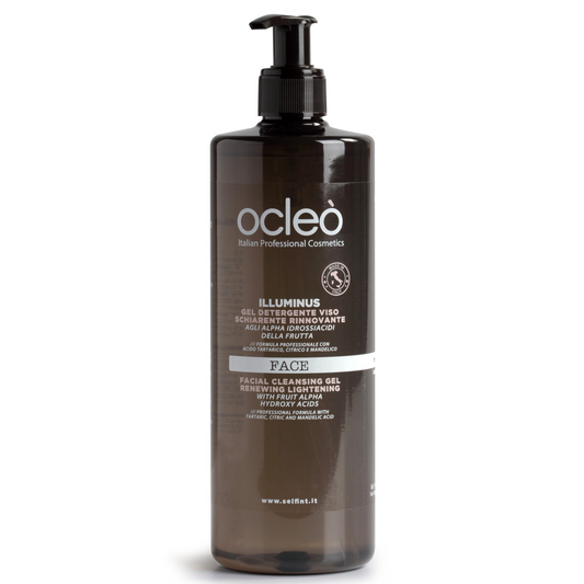 OCLEO' - ILLUMINUS Gel Detergente Viso Schiarente agli Alpha Idrossiacidi della Frutta 500 ml