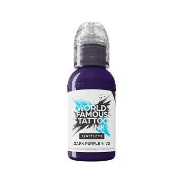 World Famous Limitless Tattoo Ink - Dark Purple 1 v2 30ml (EU REACH Version)