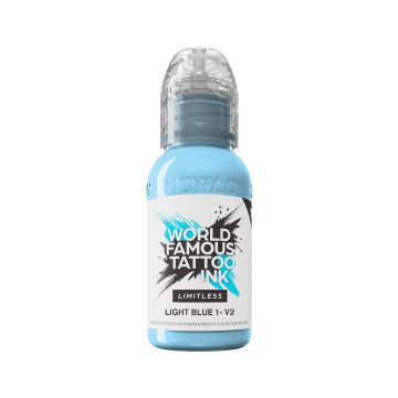 World Famous Limitless Tattoo Ink - Light Blue 1 v2 30ml (EU REACH Version)