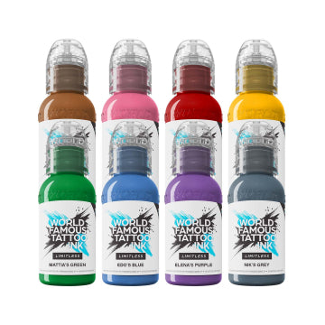 World Famous Limitless Tattoo Ink - The Mambo Destrutturato Family Set - 8x 30ml (EU REACH Version)