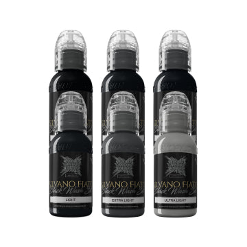 World Famous Limitless Tattoo Ink - Silvano Fiato Blackwash Set - 6x 30ml (EU REACH Version)