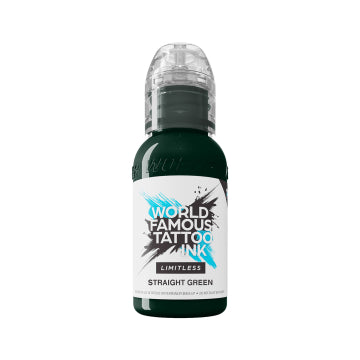 World Famous Limitless Tattoo Ink - Straight Green 30ml (EU REACH Version)