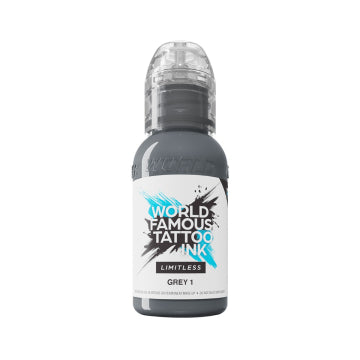World Famous Limitless Tattoo Ink - Grey 1 30ml (EU REACH Version)